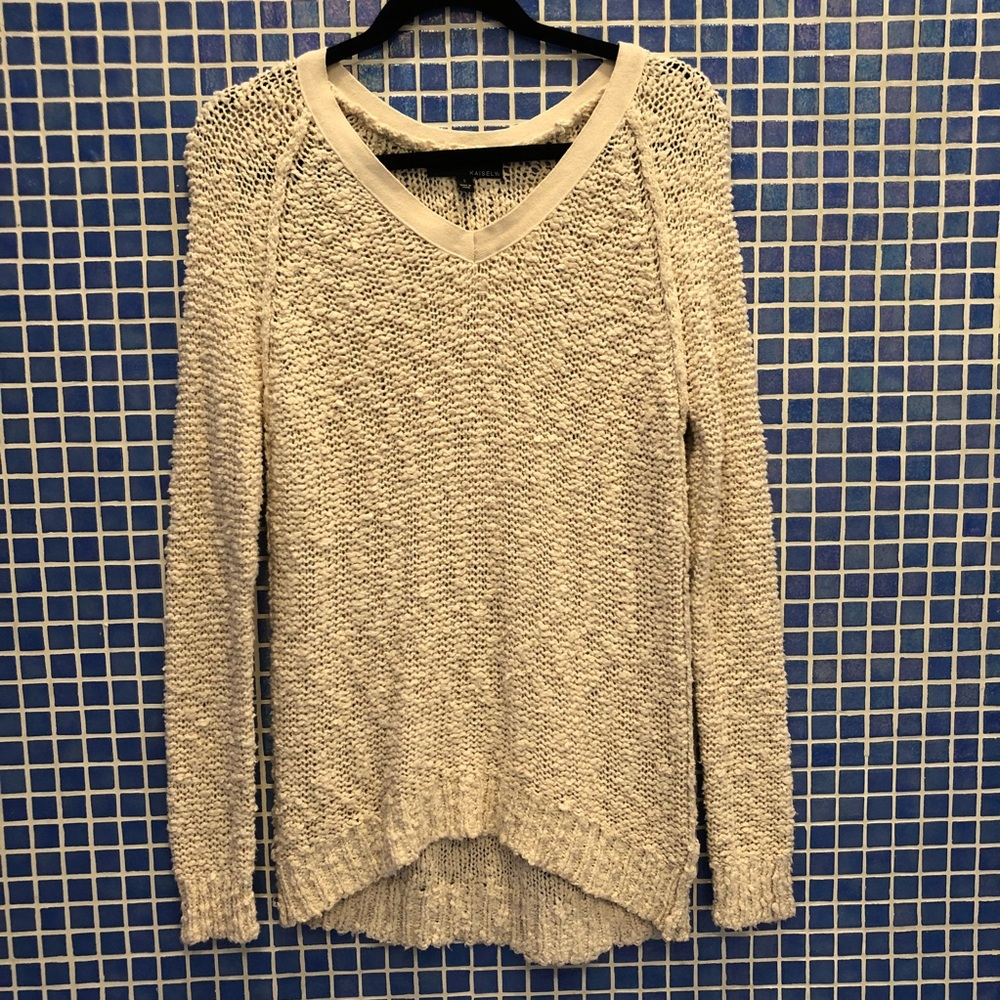 Kaisely Cream Colored Oversized Sweater